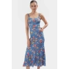 Yazlık Çiçekli Maxi Elbise Bodycon Kesim Nefes Alabilir Polyester Elastan Casual Mükemmel Uyum