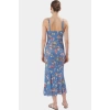 Yazlık Çiçekli Maxi Elbise Bodycon Kesim Nefes Alabilir Polyester Elastan Casual Mükemmel Uyum