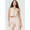 Yazlık Çizgili Crop Bluz V Yaka Polyester Dokuma Seçkin Malzeme Uzun Ömürlü