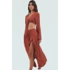 Yazlık Çok Desenli Viskoz Bluz Etek Takım Plaj Şıklığı İçin Uzun Ömürlü Modern Stil