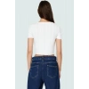 Yazlık Crop Bluz 96%Polyester 4%Elastan Havuz Yaka Fitted Kalıp Mükemmel Uyum