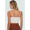 Yazlık Crop Bluz Katlı Fırfır Detay Pamuklu Dokuma Kumaş Plaj ve Günlük Stil Rahat Kullanım
