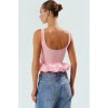Yazlık Crop Bluz Pamuklu Örme Kumaş Kolsuz Havuz Yaka Feminen Zarifane Tasarım Rahat Ve Şık
