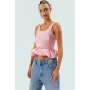 Yazlık Crop Bluz Pamuklu Örme Kumaş Kolsuz Havuz Yaka Feminen Zarifane Tasarım Rahat Ve Şık