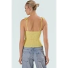 Yazlık Ekose Gofre Dokuma Kolsuz Bluz Rahat Günlük Stil Seçkin Malzeme Premium Kalite
