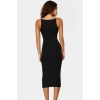 Yazlık Halter Yaka Bodycon Midi Elbise Pamuk Elastan Örme Trend Tasarım Dayanıklı Malzeme