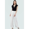 Yazlık Kadın Bluzu V Yaka Crop Regular Polyester Örme Dayanıklı Malzeme Seçkin