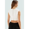 Yazlık Kadın Crop Bluz Fiyonk Detayı ile Şık ve Rahat Zarifane Tasarım Görünüm