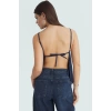Yazlık Kadın Kare Yaka İnce Askılı Bluz Trend Tasarım Zarifane Modern Stil