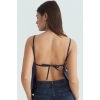 Yazlık Kadın Kare Yaka İnce Askılı Bluz Trend Tasarım Zarifane Modern Stil