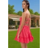 Yazlık Kadın Mini Pamuklu Plaj Elbise Vual Dokuma Rahat Kullanım Modern Stil Rahat Kullanım