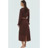 Yazlık Kadın Uzun Kollu Pamuklu Bluz Etek Takım Plaj Modası Profesyonel Görünüm Modern Stil