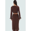 Yazlık Kadın Uzun Kollu Pamuklu Bluz Etek Takım Plaj Modası Profesyonel Görünüm Modern Stil