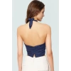 Yazlık Keten Karışımlı Boyundan Bağlamalı Crop Bluz Zarifane Tasarım Rahat Ve Şık Premium Kalite