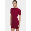 Yazlık Kısa Elbise Örme Kumaş Bodycon Kesim Düğme Detaylı Rahat Ve Şık Modern Stil