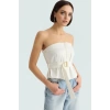 Yazlık Kolsuz Bluz Renk Gabardin Kumaş Straplez Fitted Basic Günlük Kullanım İçin