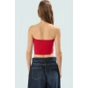 Yazlık Kolsuz Crop Bluz Asimetrik Straplez Fermuarlı Polyester Fitted Dayanıklı Malzeme