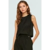 Yazlık Kolsuz Crop Bluz Rahat Günlük Polyester Dokuma Kumaş Ve Şık Özel Tasarım