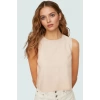 Yazlık Kolsuz Crop Bluz Rahat Günlük Polyester Dokuma Kumaş Ve Şık Özel Tasarım