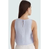 Yazlık Kolsuz Crop Bluz Rahat Günlük Polyester Dokuma Kumaş Ve Şık Özel Tasarım