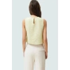 Yazlık Kolsuz Crop Bluz Rahat Günlük Polyester Dokuma Kumaş Ve Şık Özel Tasarım