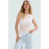 Yazlık Kolsuz Dantel Bluz Fitted %99 Poliamid Rahat Günlük Stil Özenle Seçilmiş Uzun Ömürlü
