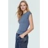 Yazlık Kolsuz Fitted Bluz %98 Viskoz %2 Elastan Nefes Alan Kumaş Günlük Kullanım İçin