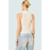 Yazlık Kolsuz Fitted Bluz Dik Yaka Poliviskon Kaşkorse Günlük Stil Zarifane Tasarım
