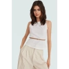 Yazlık Kolsuz Fitted Bluz Scuba Krep Kumaştan Rahat Modern Stil Profesyonel Görünüm