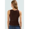 Yazlık Kolsuz Fitted Bluz Scuba Krep Kumaştan Rahat Modern Stil Profesyonel Görünüm