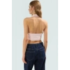 Yazlık Kolsuz Örme Bluz Fitted Boyundan Bağlamalı Rahat Ve Şık Kaliteli İşçilik