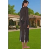 Yazlık Maxi Leopar Desenli Plaj Elbisesi Rahat Mesh Kumaş Trend Tasarım Trend Tasarım Özel Tasarım