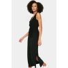 Yazlık Midi A Line V Yaka Örme Elbise Günlük Kullanım Trend Tasarım Modern Stil