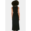 Yazlık Midi A Line V Yaka Örme Elbise Günlük Kullanım Trend Tasarım Modern Stil