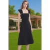 Yazlık Midi Boy İnci Detaylı Abiye Elbise Polyester Elastan Kumaş Modern Stil Uzun Ömürlü