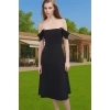 Yazlık Midi Boy İnci Detaylı Abiye Elbise Polyester Elastan Kumaş Modern Stil Uzun Ömürlü