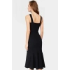 Yazlık Midi Elbise Bodycon Kalıp Kalp Yaka Rahat Polyester Kumaş Trend Tasarım