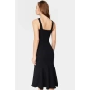 Yazlık Midi Elbise Bodycon Kalıp Kalp Yaka Rahat Polyester Kumaş Trend Tasarım