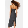 Yazlık Midi Elbise Kolsuz Bodycon Polyester Örme Kumaş Uzun Ömürlü Şık Görünüm