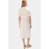 Yazlık Midi Elbise Rahat A Kesim Dokuma Kumaş Casual Stil Modern Dayanıklı Malzeme