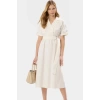 Yazlık Midi Elbise Rahat A Kesim Dokuma Kumaş Casual Stil Modern Dayanıklı Malzeme