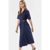 Yazlık Midi Poplin Elbise Kemerli A Kesim Günlük Şık Görünüm Mükemmel Uyum Modern Stil