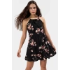 Yazlık Mini A line Halter Yaka Viskoz Elbise Şık Günlük Tarz Trend Tasarım Kaliteli İşçilik