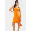 Yazlık Mini Elbise A line Fırfır Detaylı Kare Yaka Polyester Kumaş Modern Stil Trend Tasarım