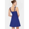 Yazlık Mini Elbise A line Fırfır Detaylı Kare Yaka Polyester Kumaş Modern Stil Trend Tasarım