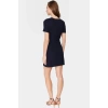 Yazlık Mini Elbise Nefes Alan Polyester Bodycon Bisiklet Yaka Kısa Kollu Cepsiz