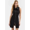 Yazlık Mini Elbise Vücudu Saran Fermuarlı Dokuma Kumaş Şık Görünüm Dayanıklı Malzeme Modern Stil