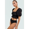 Yazlık Nakışlı Fitted Plaj Bluz Terrycotton Kumaş Premium Kalite Trend Tasarım Yüksek