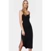 Yazlık Örme Elbise Bodycon Kalıp Midi Boy Cut Out ve Yırtmaç Detayları Modern Stil