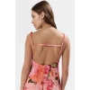Yazlık Örme Maxi Elbise A Line Çok Çiçek Baskı Rahat ve Şık Modern Stil